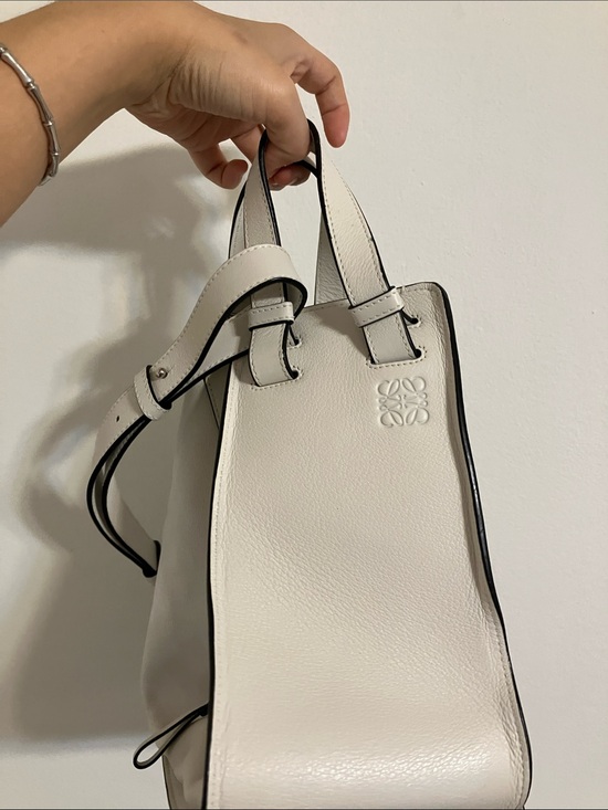Loewe Handbags - Loewe White Leather Hammock Bag